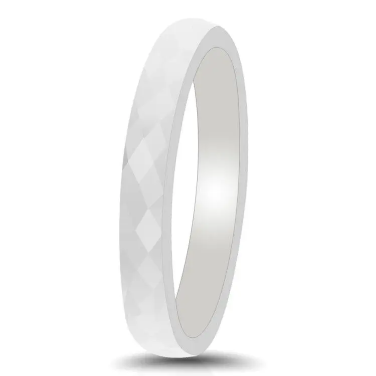 Wholesale New Design Couple Band Jewelry Simple 3mm Ceramics Ring Jewelry for Women Girls Gifts