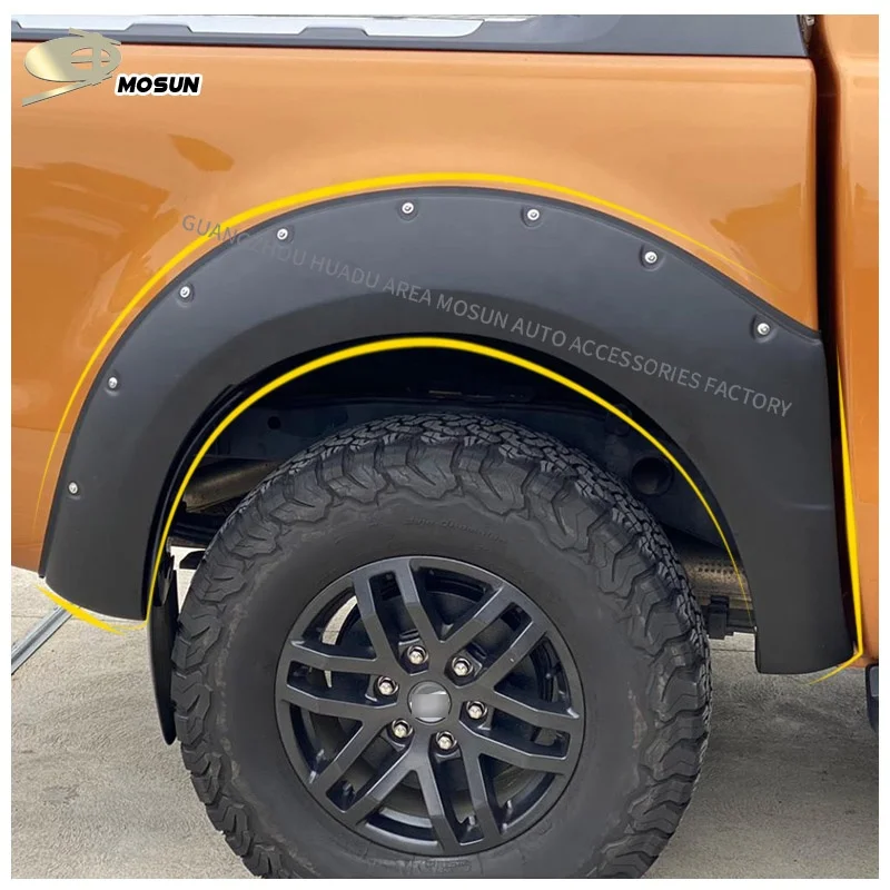 ABS Fender Flare For FORD RANGER T8 2019-2022 Bolted wheel arch Pocket Rivet Eyebrow Protector Other Exterior Accessories