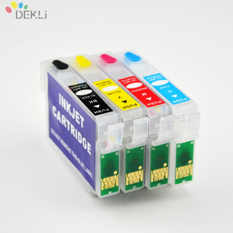  4 вида цветов Refillable патрон чернил для принтера EPSON SX430W SX425W SX435W пополнения картридж с чипом автоматического сброса