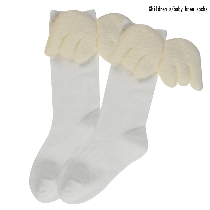 Funny kids Angel Knee Socks Happy Children Socks Girls  Baby knee socks