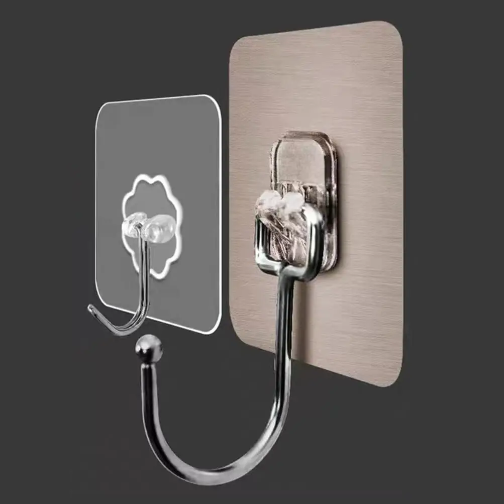 Wholesale Strong Adhesive Door Wall Hanger Hooks Suction Heavy Load Wall Storage Sucker Kitchen Bathroom Transparent Wall Hook