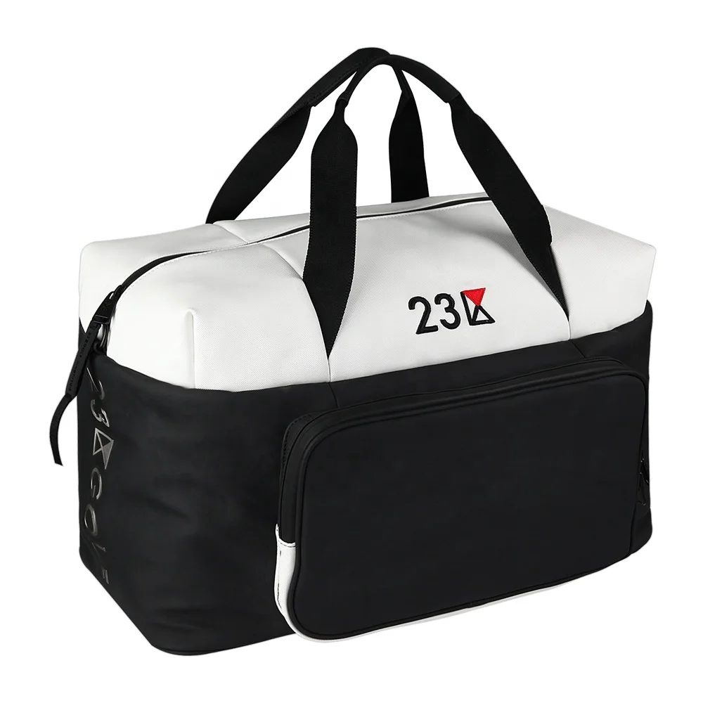 Customization Factory Price Storage Space Waterproof Custom Logo White Black PU Leather Golf Boston Bag