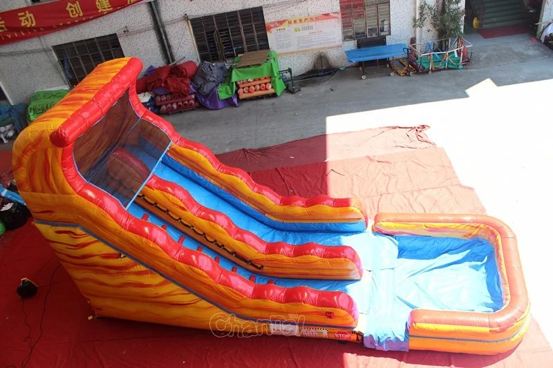 Слайд Lava twister, надувная водяная горка volcano с бассейном для коммерческих целей