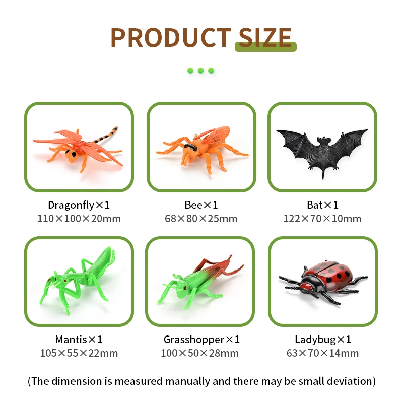 Excellent quality Realistic Insects bug figures Model Animal Toys for Kids