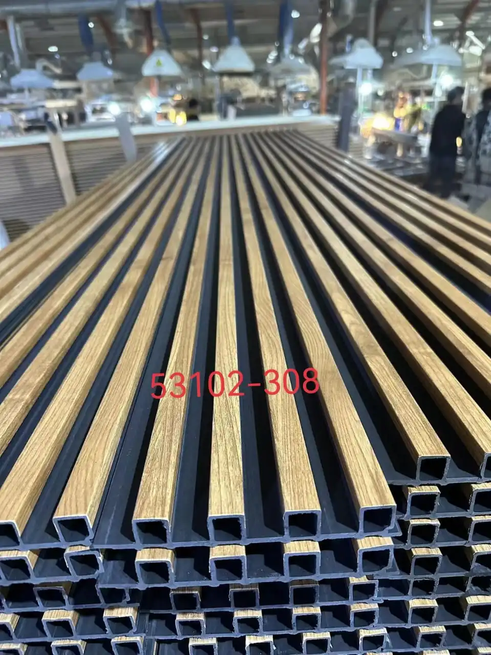 high quality Black base board wpc pvc wall panel wpc fluted wall panel wood replacement