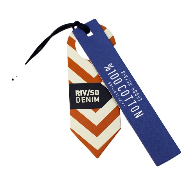 Luxury Custom Print Paper Clothing Tags Nice-Looking and Sustainable for Branded Garments Shoes Bags