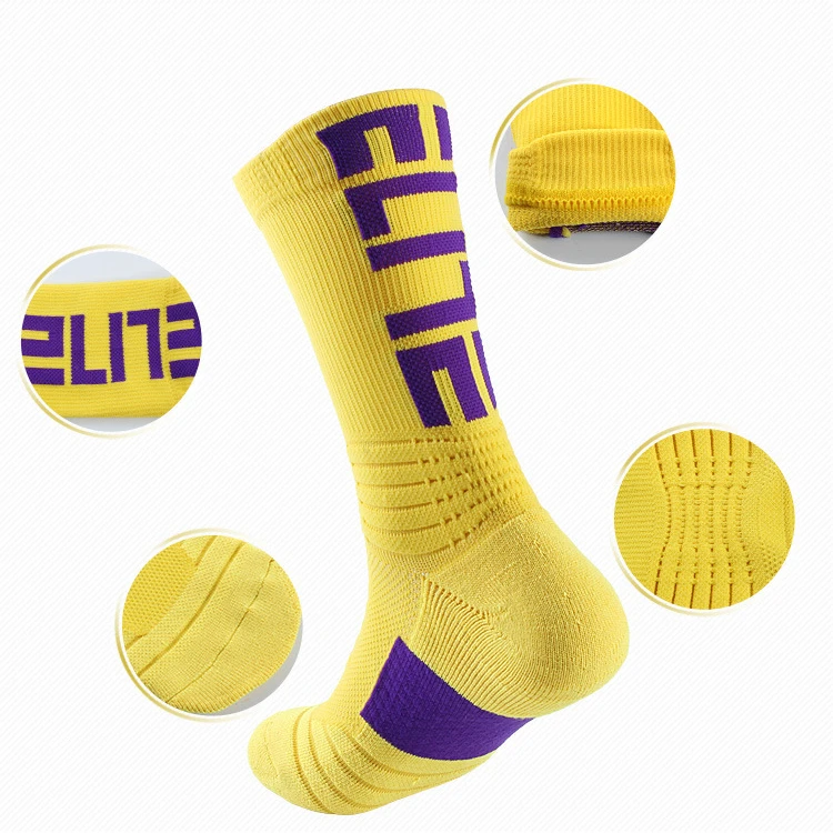 Factory cotton sports mens athletic gym workout sox crew compression socks 20-30mmhg men cycling socks custom