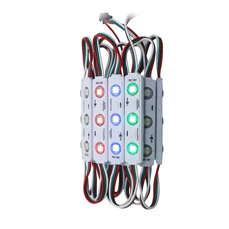 12 В Полноцветный smd 5050 ws2811 1903 IC IP65 Водонепроницаемый впрыскиваемый светодиодный пиксельный модуль для буквенного знака