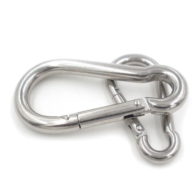 Heavy Duty ss 304 stainless steel M14 big size safety snap hook for climbing Spring Snap hook Clip Carabiner Metal Snap Hook