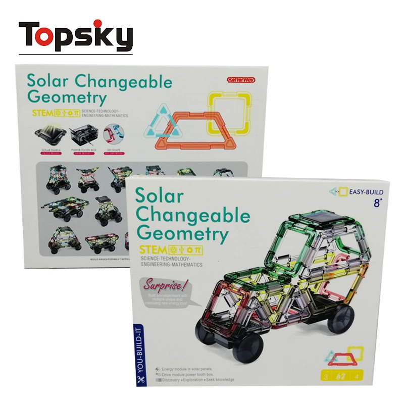 Creative Solar Toy Car Assembly Building Blocks Variable Modeling Power Cars DIY Science Experiment Educational Toys