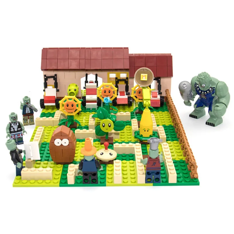 Plants Vs Zombies The Maze Building Blocks Mini Figure Toys 595Pcs JX90070
