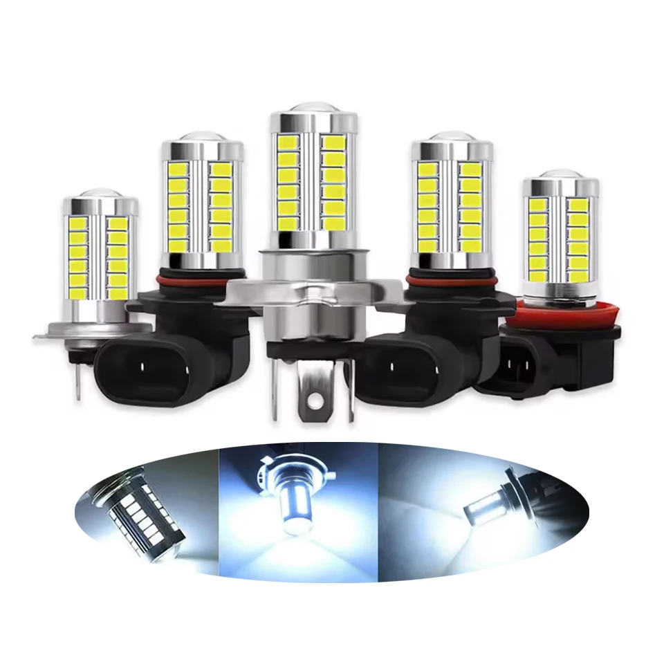 H4 H7 9005 9006 33SMD Светодиодная лампа с низким энергопотреблением высокая мощность фара Canbus для автомобиля бега белая противотуманная