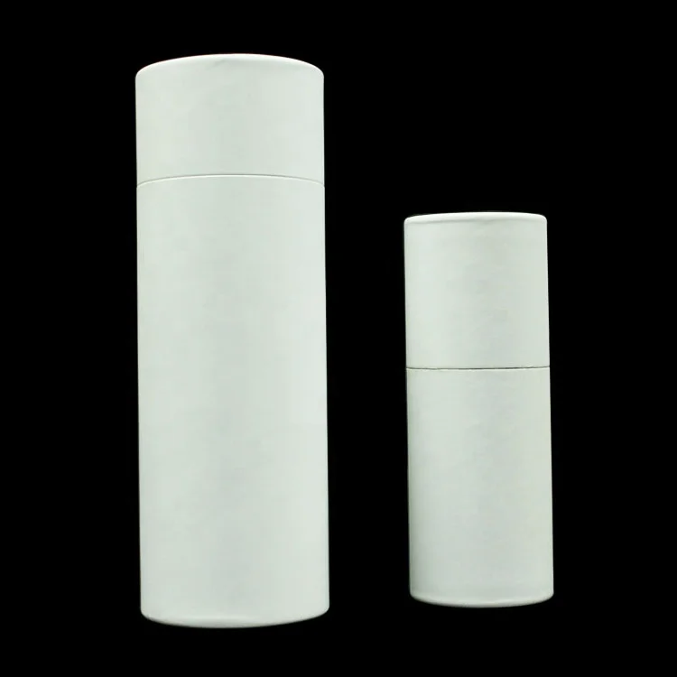 Small White Cylinder Gift Packing Box Kraft Aseptic UV Coating Stamping Embossing Matt Lamination Varnishing Tube Gift Packaging
