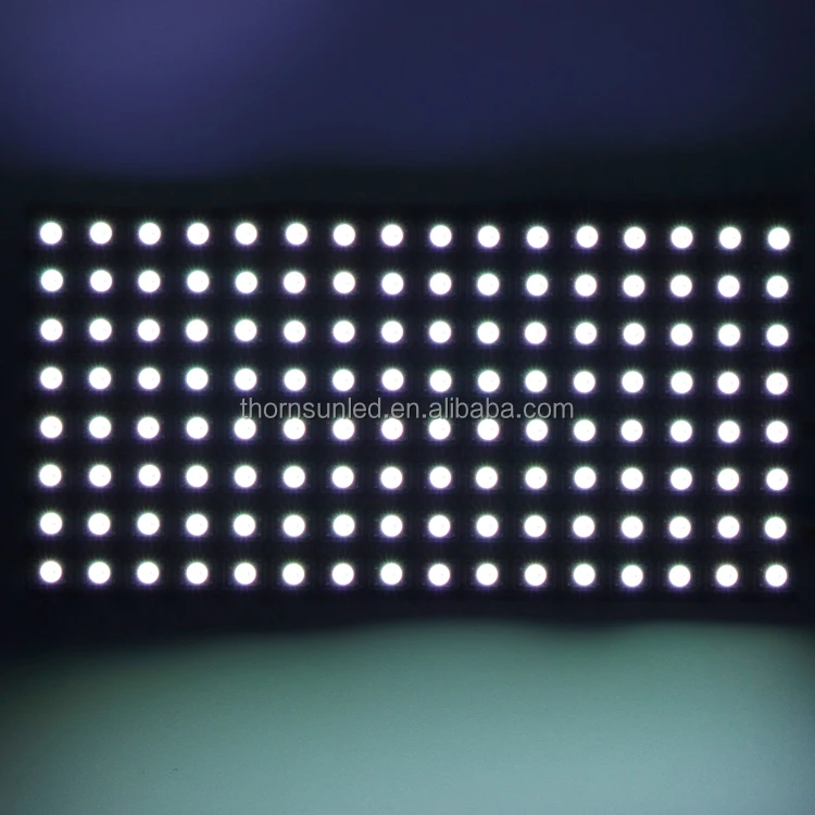 
drop ship rgb ws2812b 8*16 128leds programmable led dot matrix ws2812b digital display 