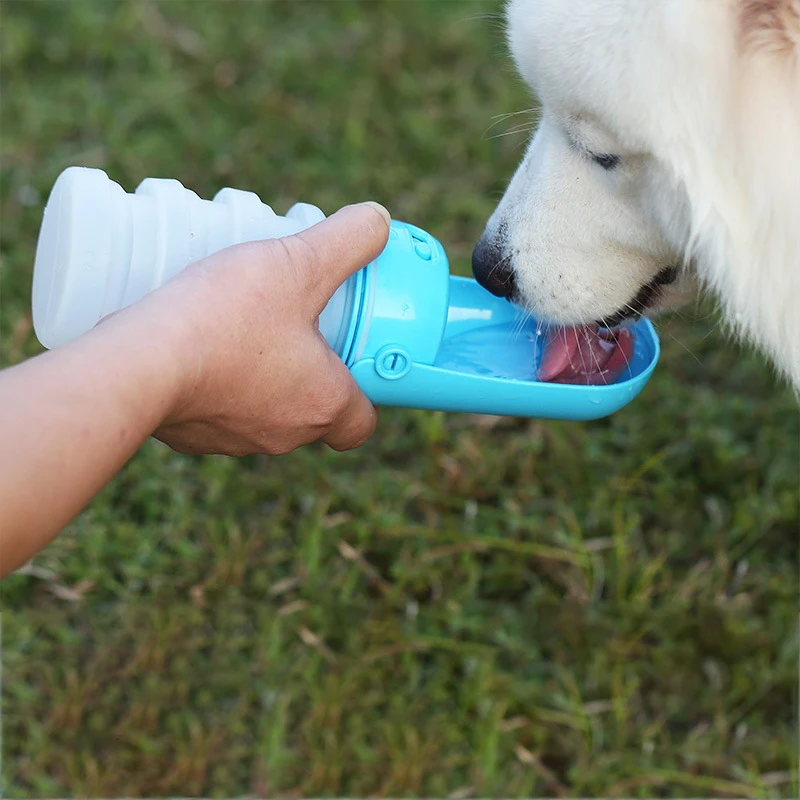 JTOMEI Food Grade Leak Proof Portable Dog Cat Outdoor Walking Travel Water Bottle Silicone Collapsible Pet Drinking Cup
