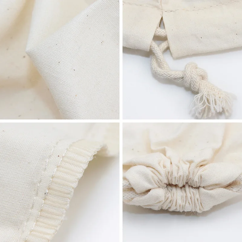 Cheap Eco Canvas Printed Cotton Linen Draw String Bags Gift Packaging Custom Logo Small Dust Drawstring Bag