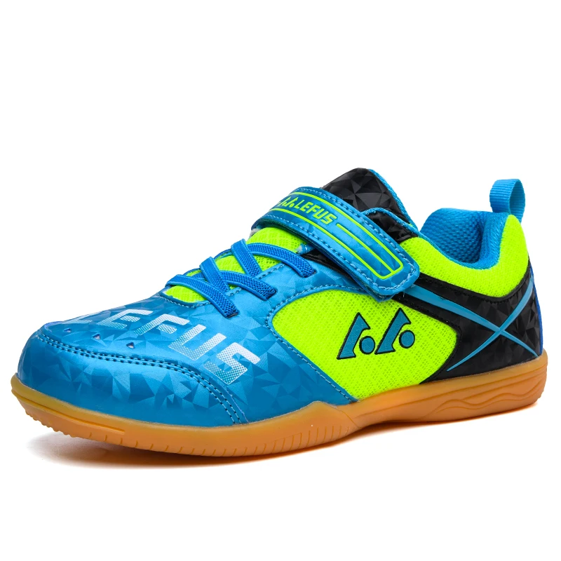  Lefus Wholesale Kids Indoor Gym Latest Custom Logo Lightweight Non-slip Badminton Shoes Cleats for Children