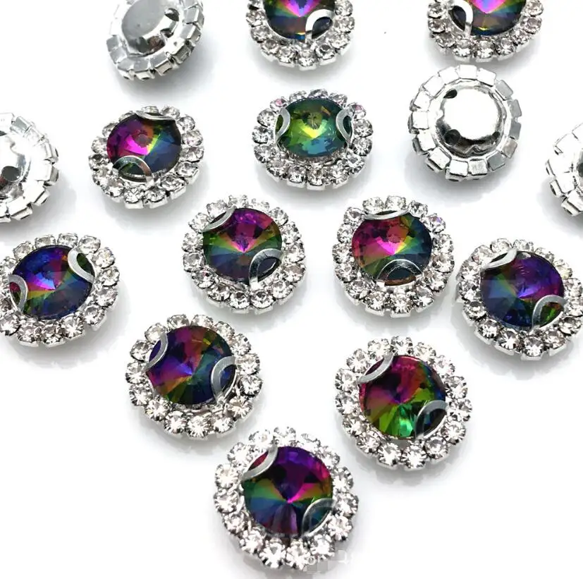 Sewing crystal button dress black big chinese custom coat fancy decorative metal rhinestone customized buttons for women clothes