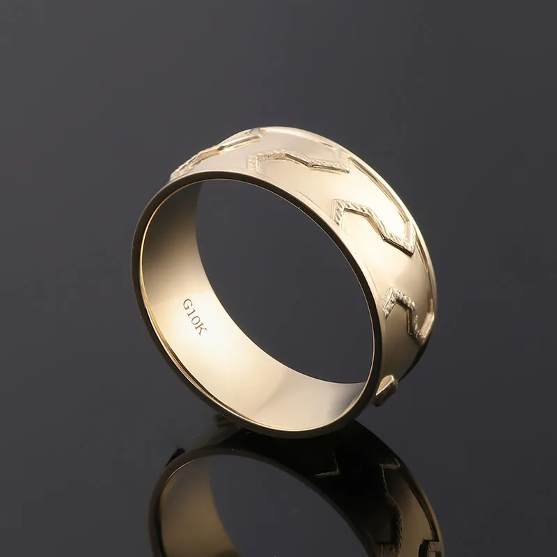 2022 Latest Customized Hip Hop Mens Solid Gold Ring Jewelry 10K 14K 18K Gold Mens Rings Hip Hop Rings for Men Wholesale Price