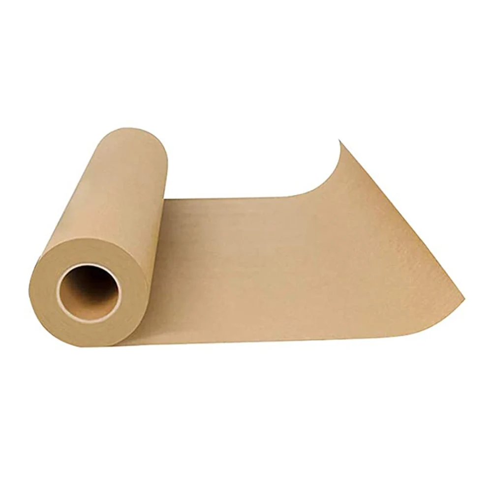 2022 New Arrival  Brown Ribbed Kraft Paper Big Roll Wrapping Recycled Paper Roll