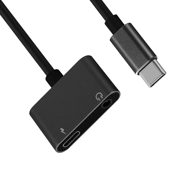 2 в 1 Тип c до 3,5 мм разъем для наушников и Тип c Женский аудио адаптер сплиттер для телефона