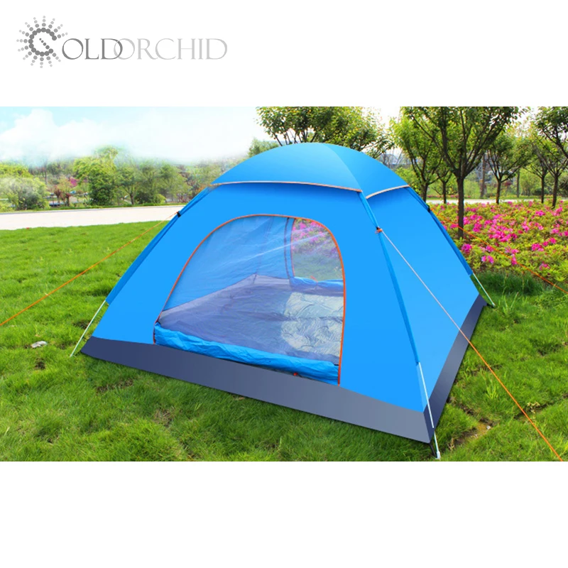 Outdoor travel waterproof oxford automatic quick opening 3-4 person tent