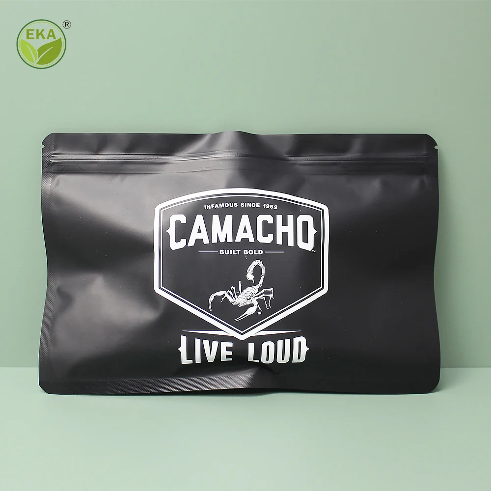 Custom Printed Ziplock Cigar Packaging Bag Tobacco Leafs Packaging Bag Frosted Food Packaging Bags