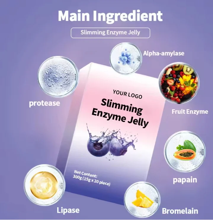 OEM/ODM Blueberry flavor Weight control with green tea extract appetite suppressant Detoxification Slimming Enzyme jelly stick