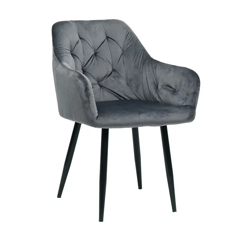 Wholesale Home Furniture Metal Legs Cafe Restaurant Sillas Chairs Velvet Fabric Dining Room Chairs