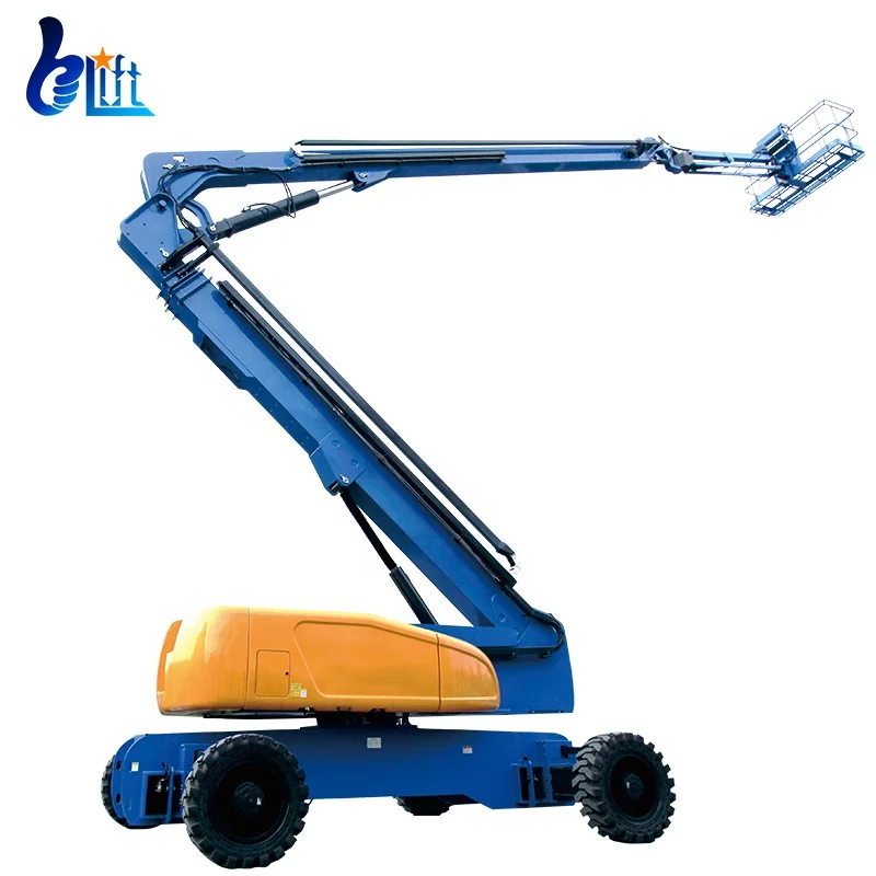 12m 16m 20m 24m Electric Battery Diesel Lifting Air Conditioner Driveable Boom Lift Rental Telescopic Small Boom Lifts