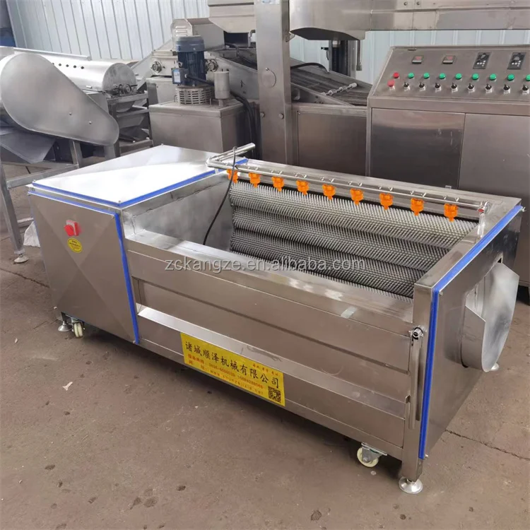 Industrial small Carrot ginger peeling machine sweet potato washing and peeling machine Brush cleaning peeling machine price