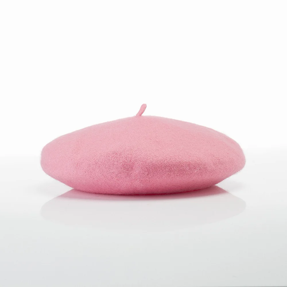 Wholesale new men women fashion casual Beret hat soft woolen hat custom logo embroidery beret hat