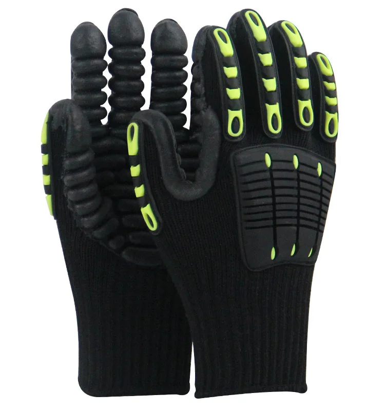 WEJUMP Heavy Industry Firm Grip Nitrile Anti Impact Resistant Crush Resistant Flexible Tpr Protection Safety Work Glove