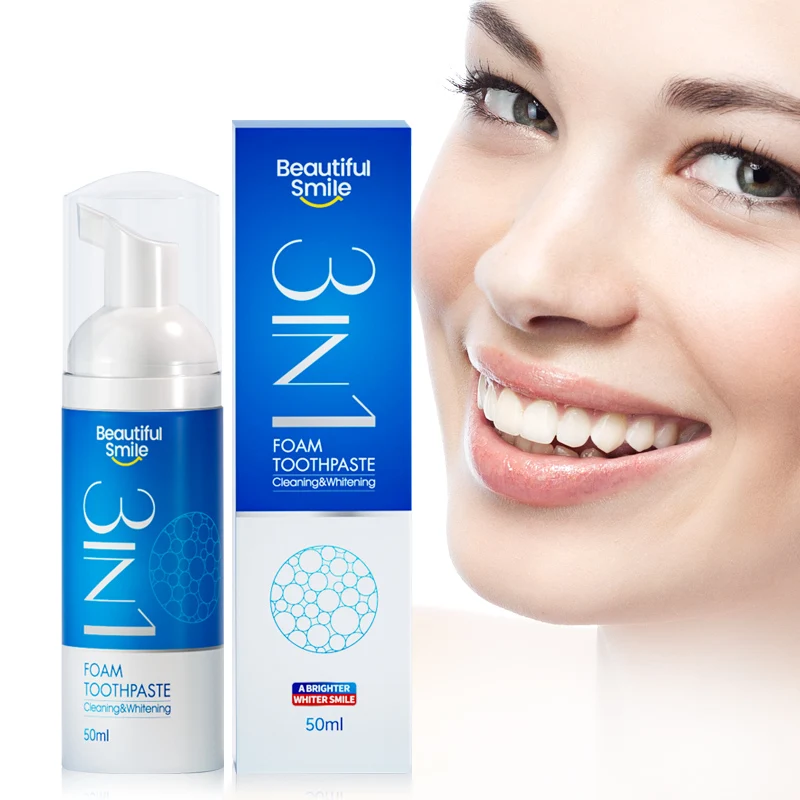 Natural white home teeth whitening foam & teeth cleaning foam toothpaste