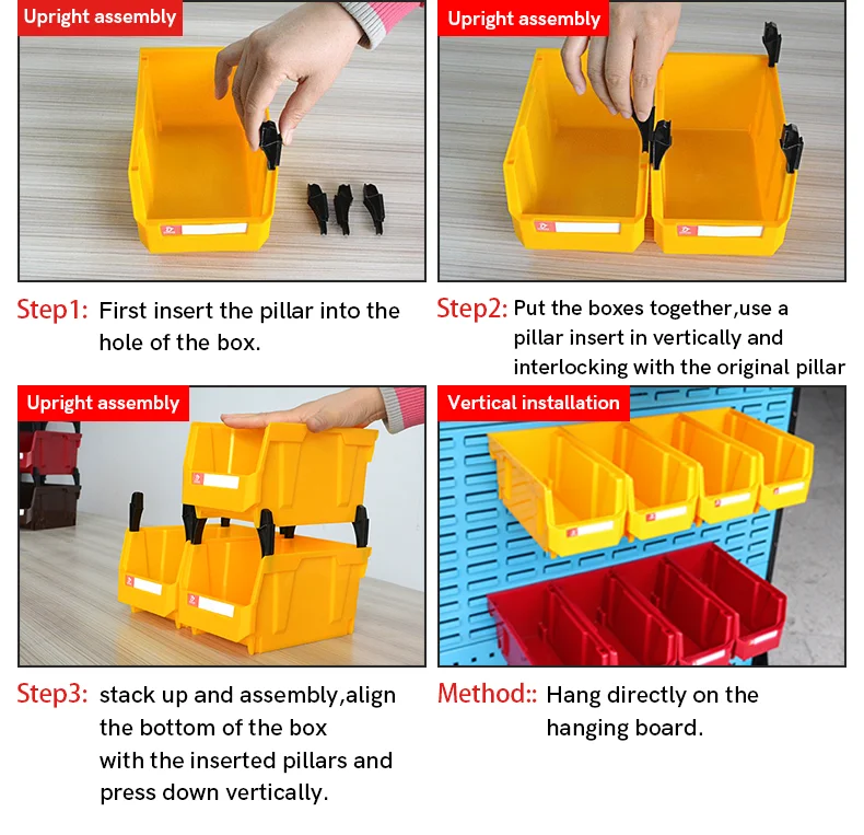 LEADLOONG V1 6pcs White Plastic Storage Box 13.5x10.5x7.6cm/5x4x3Inch Screws and TOOLS & HARDWARE Usage Bin