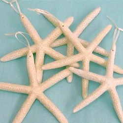 Lovely Starfish Christmas Pendant Drop Ornaments Natural Shell&Conch Handmade Party DIY Decor