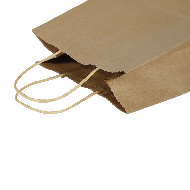 hot seller eco-friendly flat handle brown wholesales manufacturer kraft paper bag