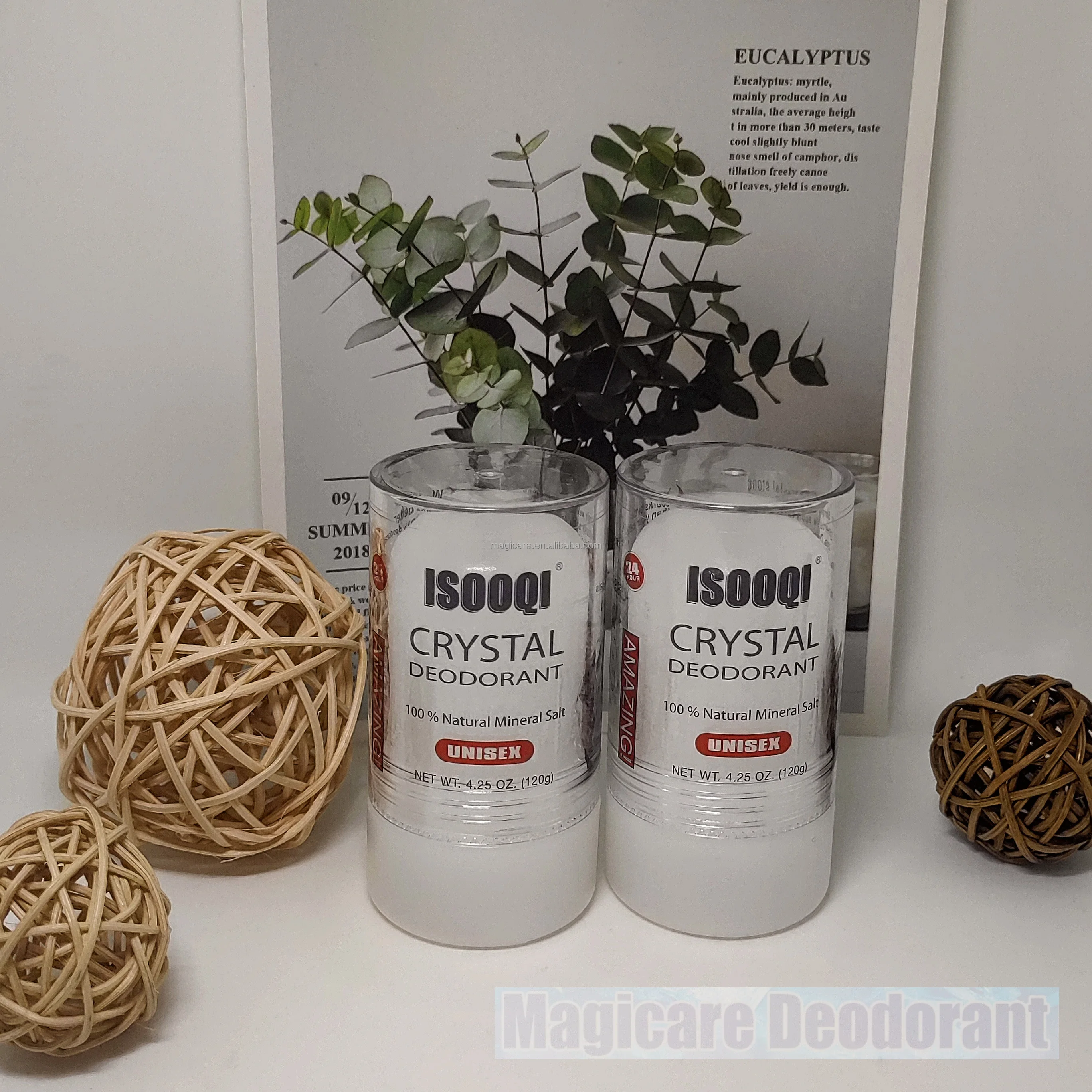 Magicare 120G Alum Stick Potassium Alum Block Antiperspirant Stone Deodorant Natural Mineral Salt Underarm Varilla de alumbre