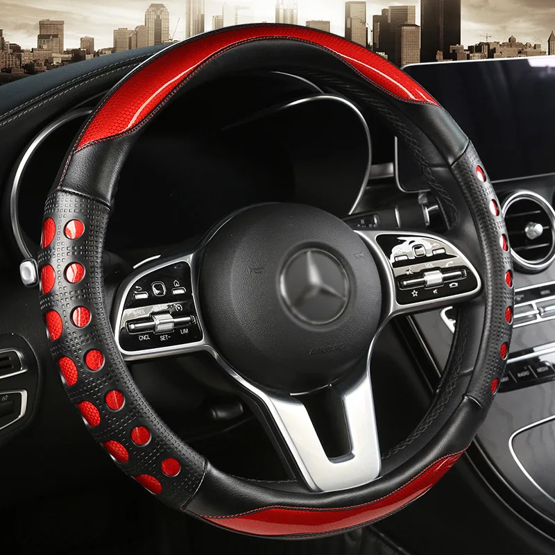 Hotsale Steering Wheel Cover Universal Leather Steering Wheel Cover 38cm Car Steering Wheel Cover