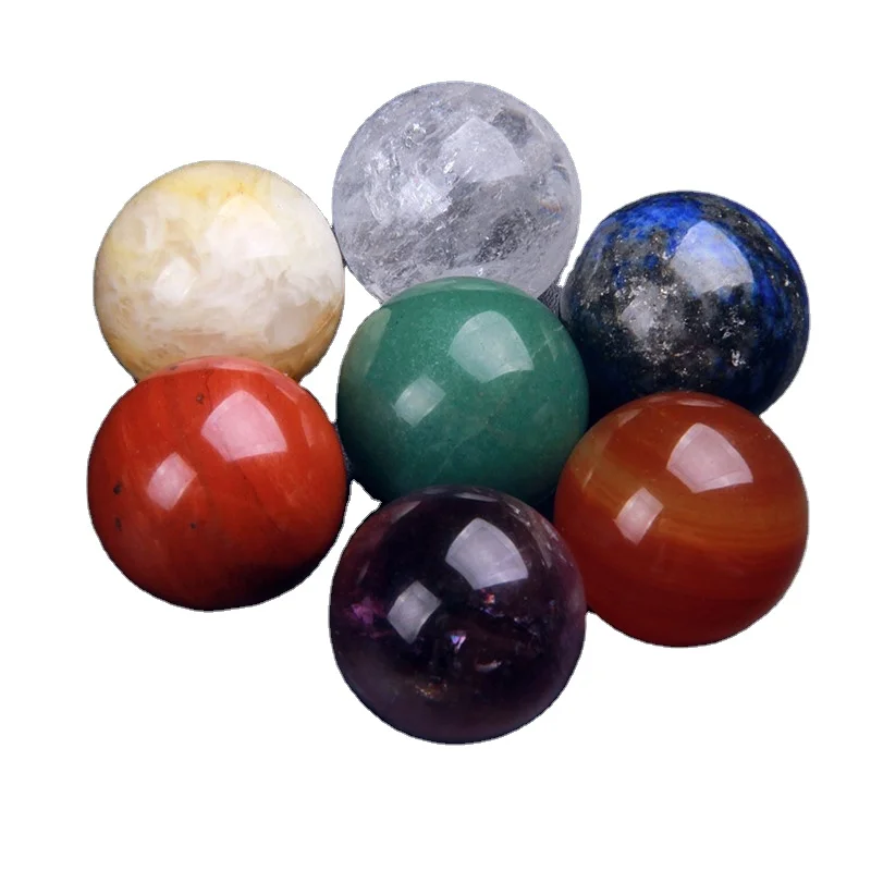 Wholesale natural red tiger eye stone ball semi-precious stone mixed hand to play ball ornaments