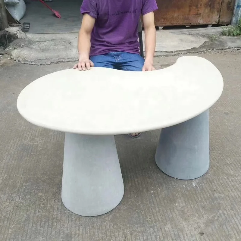 GRC Customizable Cement Coffee Table with Unique Shape Modern Design for Living Room Durable and Stylish Home Furniture