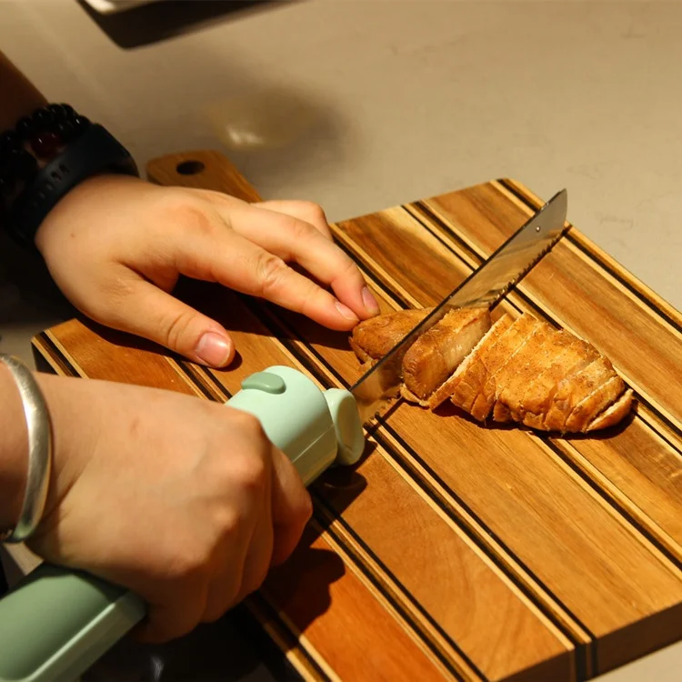 Automatic Portable Kitchen Tool Type-C Rechargeable Electric Mini Stainless Steel Bread Turkey Beef Pastry Cake Knife