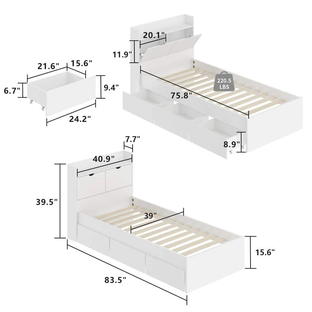 single wooden bed with drawer and storage luxury modern beds wooden single bed bedroom furniture