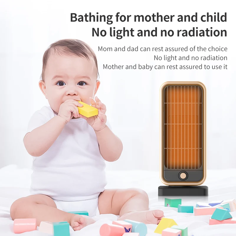 Good Selling Fan Room Table Office Energy Saving Hand Mini Portable Ceramic 800W Hot Air PTC Home Electric Heaters