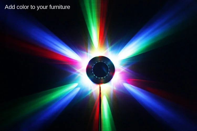 UFO LED Sunlight Bar Colorful Rotating Light Dance Table Light KTV Mini Stage Light Customizable Voice Control