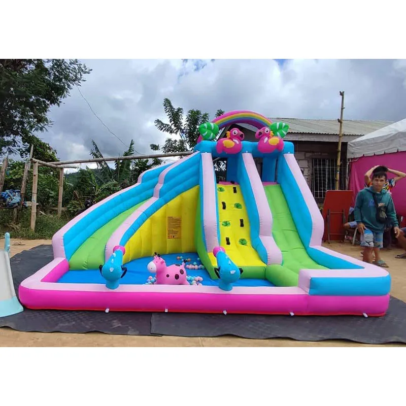 Happy Lion promotion small home bounce house renting children party ball pit jumping castle