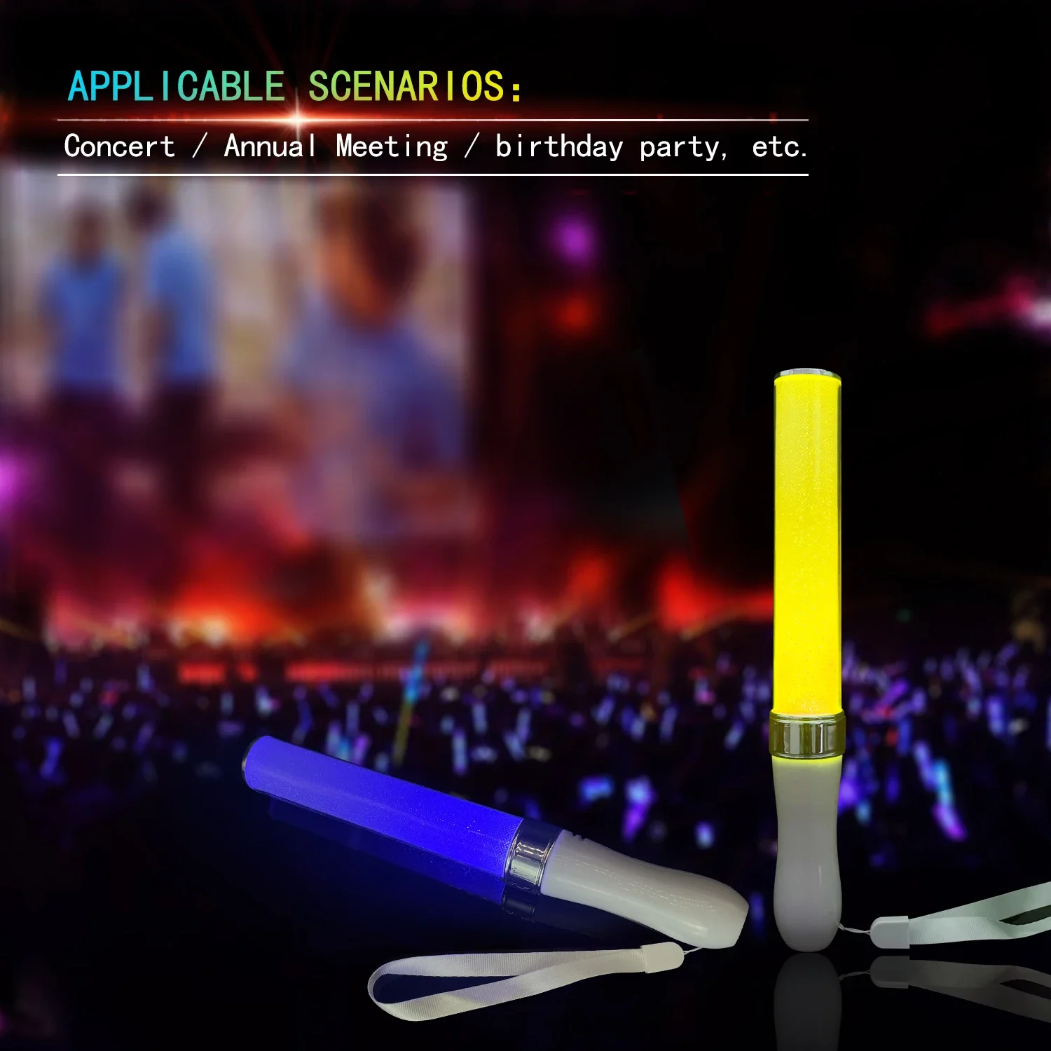 Hot Selling Promotion Party Gift 15 Colors Changed Cheering Led Foam Flashlight Glow Stick For Party Concert Meeting
