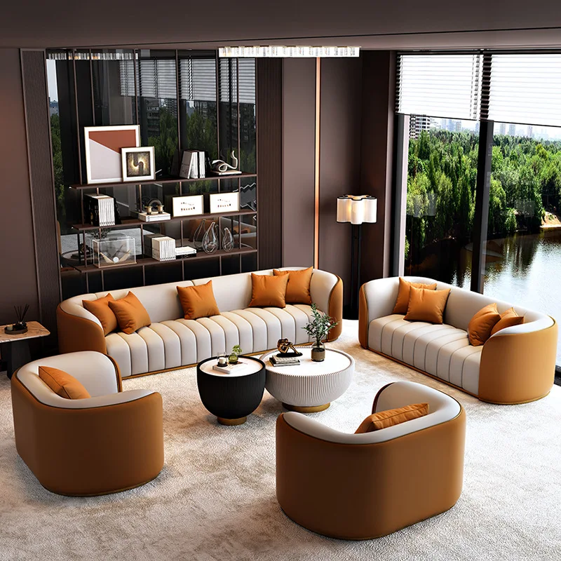 Modern Luxury New Design Sofa Sets Furniture Leather Sofa Home Furniture Modular Sofa 1-4 Seats For Home Hotel Reception