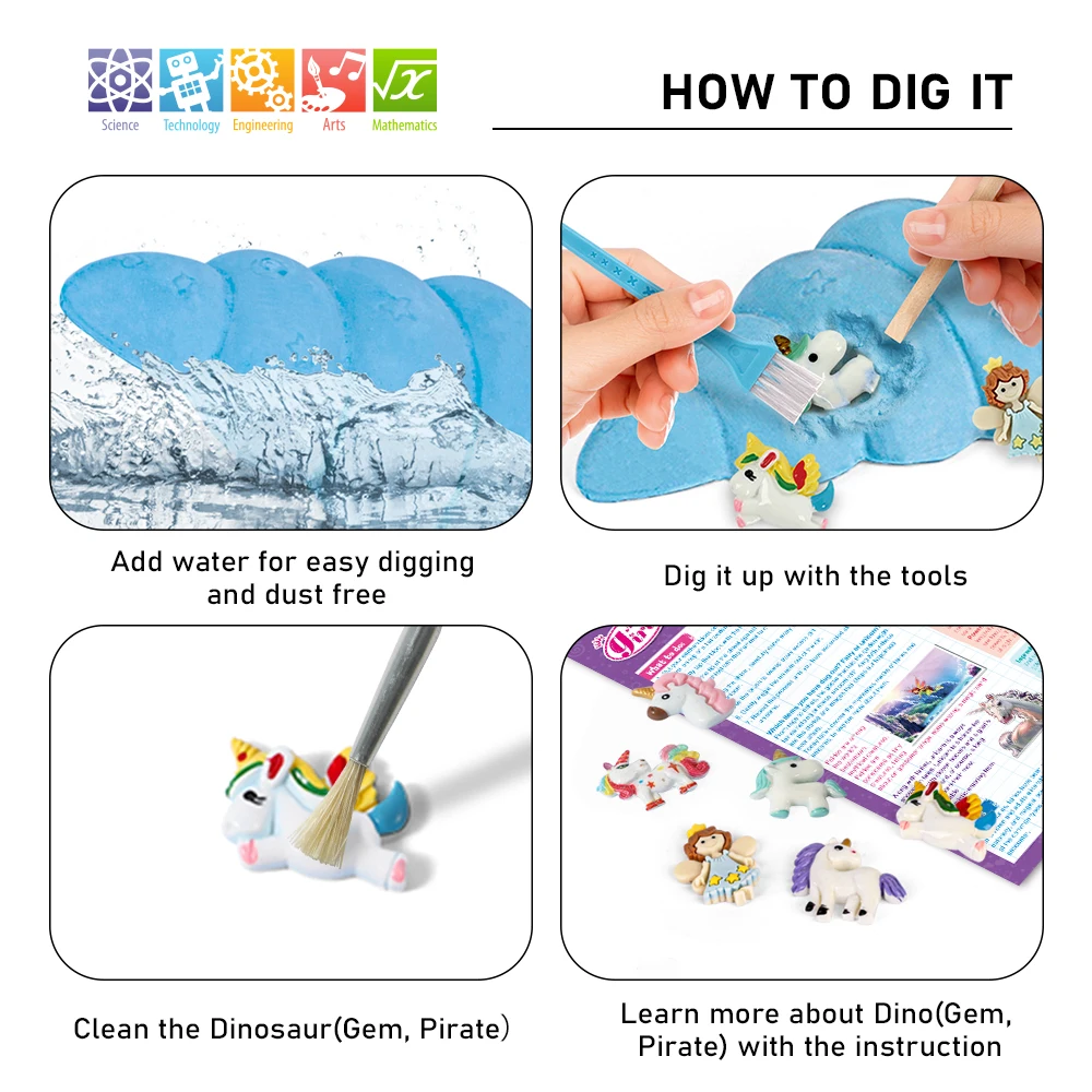 Game Kid Other Toys Boys Games Educational Toys for Children Hot Selling Unicorn Excavation