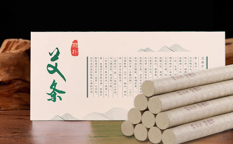 
Wholesale Chinese traditional herbal green moxa punk weed moxa stick rolls for moxibustion therapy 